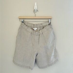 Women's Gray Linen Shorts